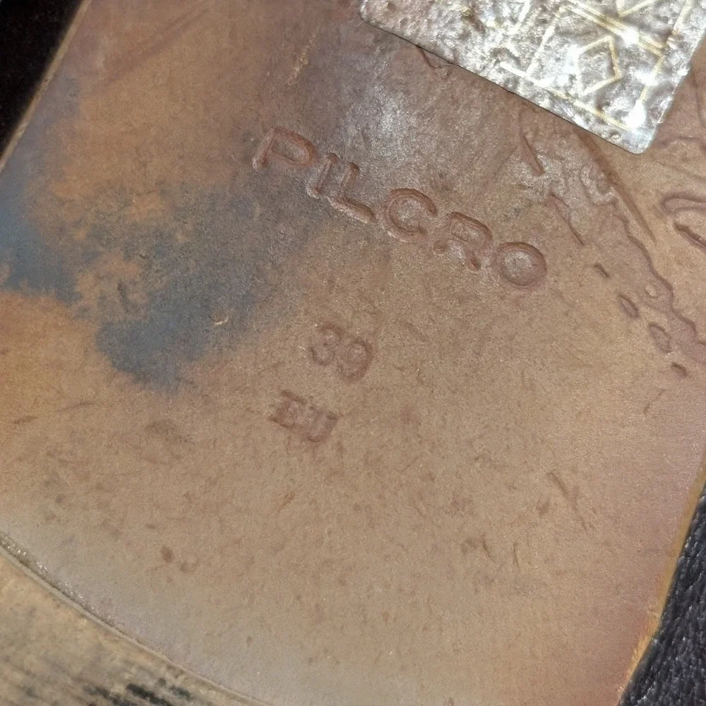 Pilcro Leather Twisted Slip On Slide Mules Flat Sandals Brown Women's 39 US 8.5 - Picture 8 of 8